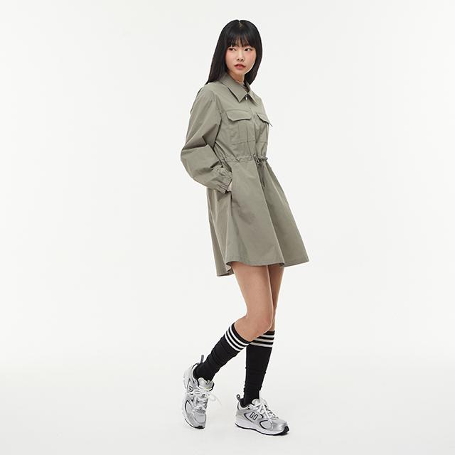 Rap Cargo Pocket Half-Zip Mini Dress Aq1Wo263