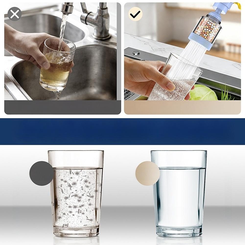 360 Degree Turnable Faucet Extender with Multi Layer Filtration Media for Standard Threaded Faucets 15 25mm Diameter Range