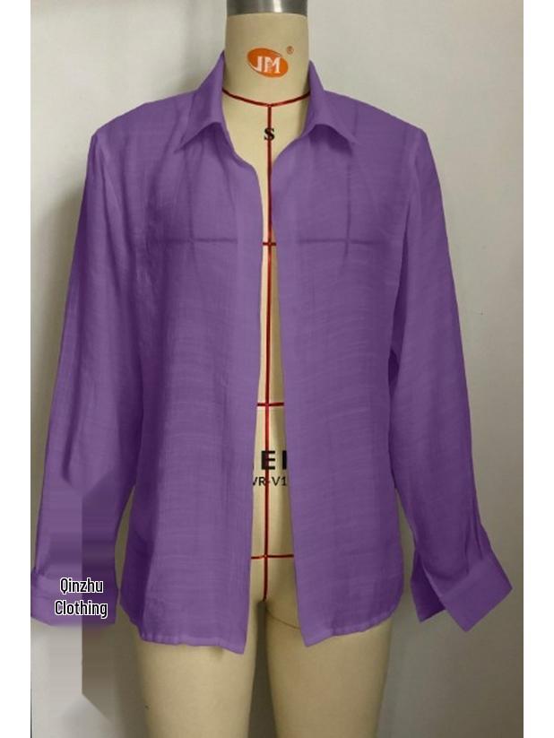 Women's Summer Beach Long Sleeve Cover-Up Cardigan Bikini Top