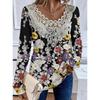IHUASU Women's Fashion Casual Long Sleeve O-Neck Blouses & Shirts