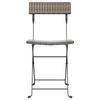 Chaises de bistrot pliantes - Maison Exclusive - Gris - Résine tressée - Cadre acier pliable