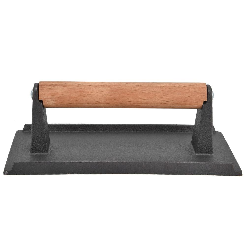 Cast Iron Burger Press Black Bacon Press Practical Cast Iron Grill Press  Griddle Cooking