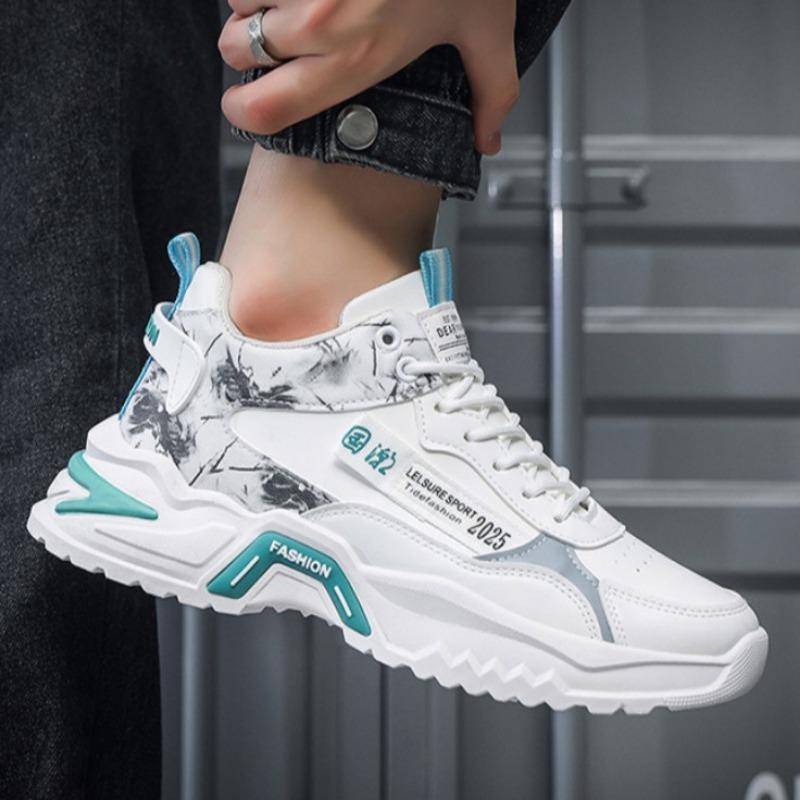 New Men Sports Running Shoes Spring Autumn Lace-up Versatile High Top Sneakers Tennis Basketball Shoe Outdoor Casual Hiking Shoe