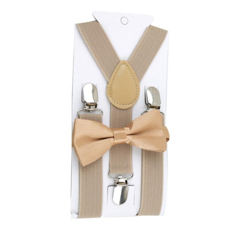 Kids Suspenders with Bowtie Fashion Children Bow Tie Set Boys Braces Girls Adjustable Suspenders Baby Wedding Ties Accessories