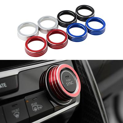 2Pcs/Set Replacement AC Climate Control Ring Knob Trim Cover for Honda Civic 2016 - 2019 Aluminum Car Decor Car Accessories
