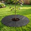 10Pcs Round Tree Weed Control Mat Heavy Duty Non Woven Landscape Fabric Mulch Ring Cover Outdoor Garden Tree Protector Mat