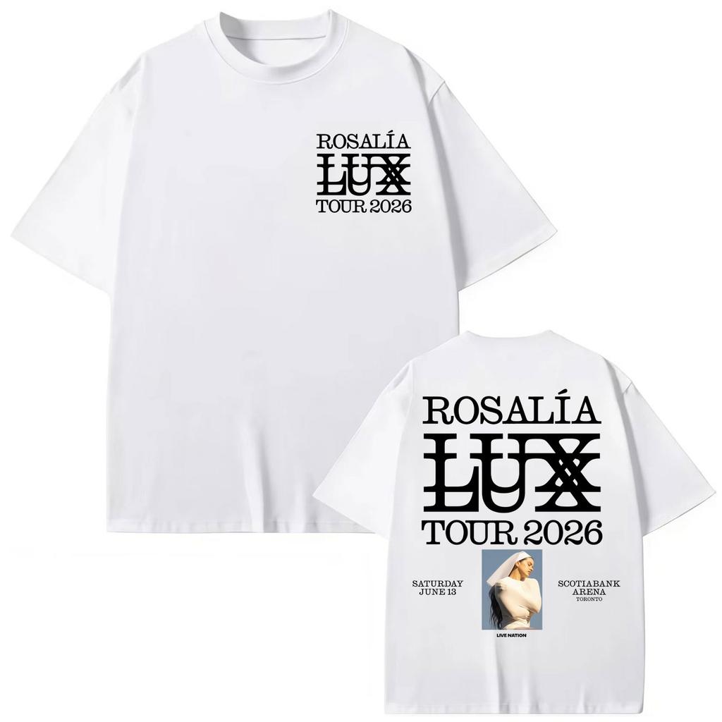 Singer Rosalia LUX Tour T Shirts Men Women Clothing High Quality Fashion T-shirts Summer Loose Short Sleeve T-shirt