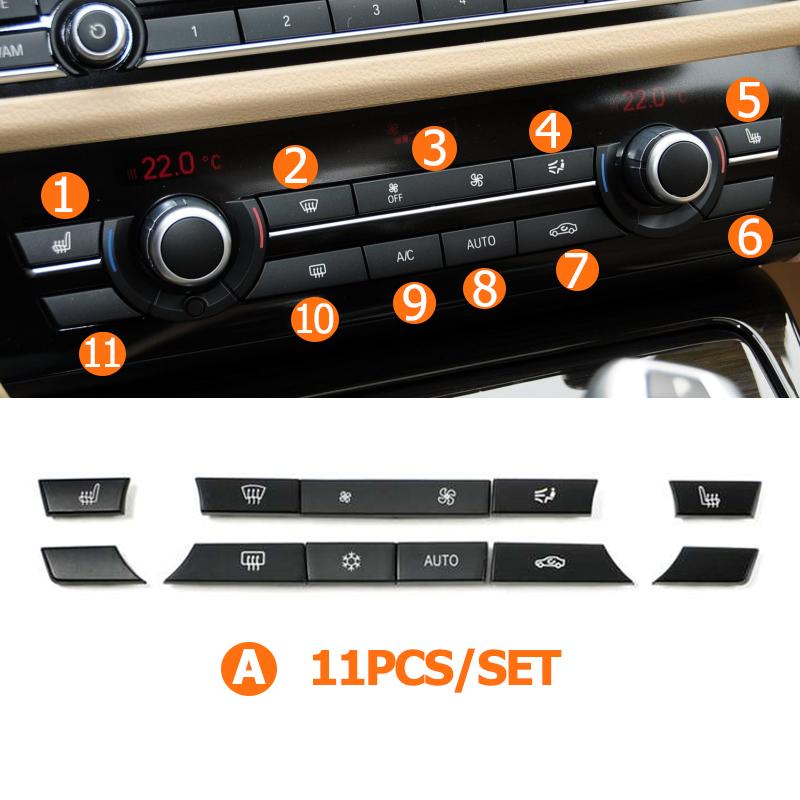 Dashboard Air Conditioner AC Control Button Heater Switch Cover For BMW 5 6 7 Series X5 X6 F10 F11 F07 F06 F12 F01 F02 F15 F16
