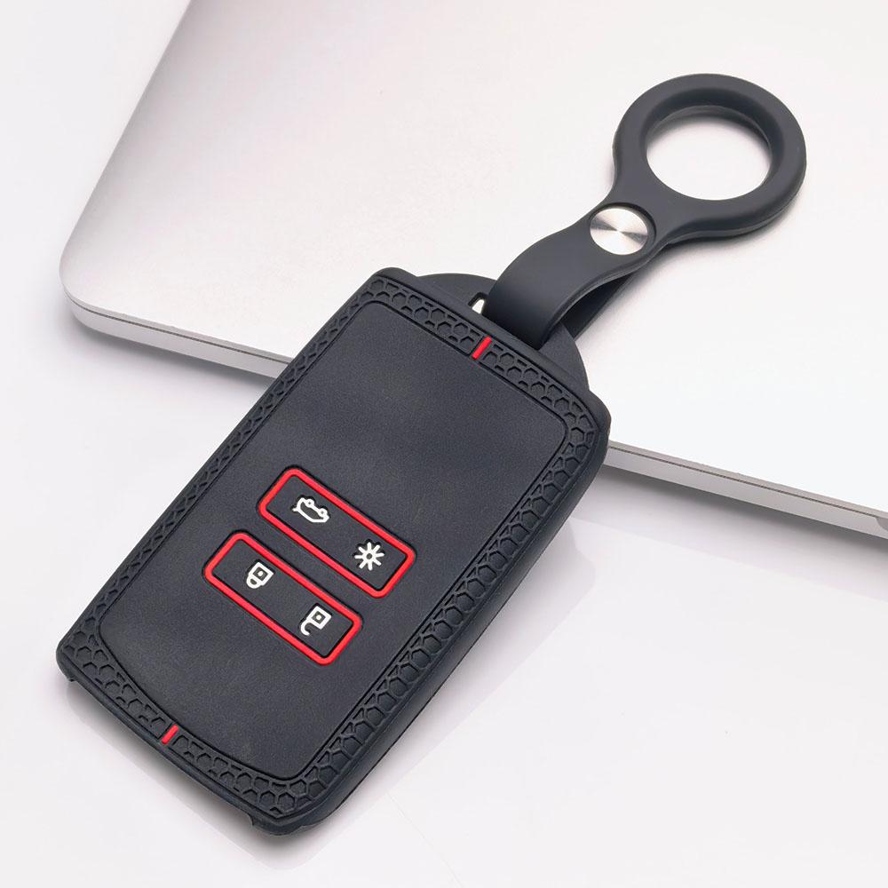Key Cover for Renault Koleos Kadjar Arkana Clio Megane Captur Zoe Scenic with Keychain Anti-Scratch Guard Shockproof Protection Soft Grip Texture