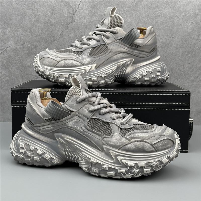 Mode Herr Sneakers Mesh Grå Fritidsskor Snörning Herr Lätta Vulkaniserade Skor Promenadsneaker Zapatillas Hombre Herrskor