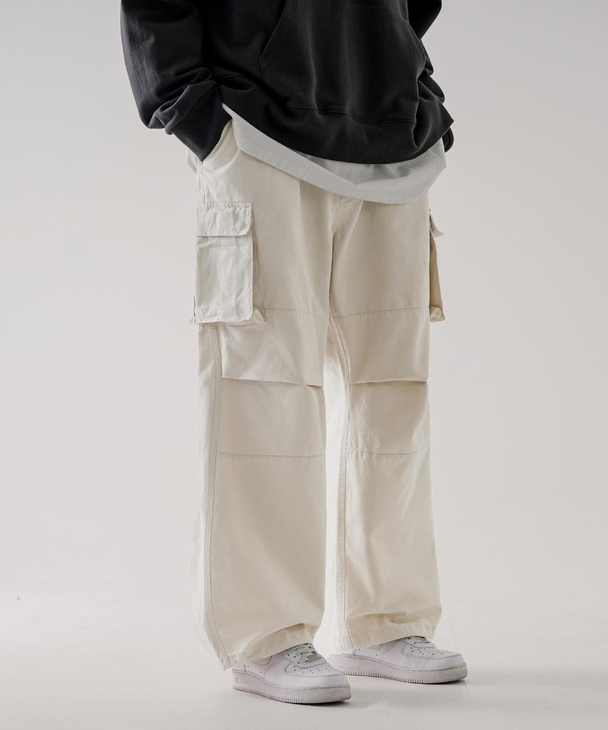 EZKATON Staff Cargo Pants Cream Kmlp6726