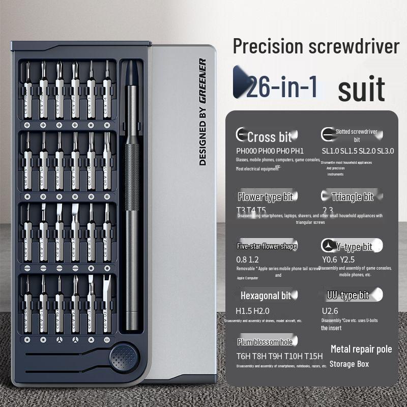 

Multifunctional Screwdriver Set for Phillips & Slotted Repairs – Ideal for Laptops, Mobile Phones, and Glasses