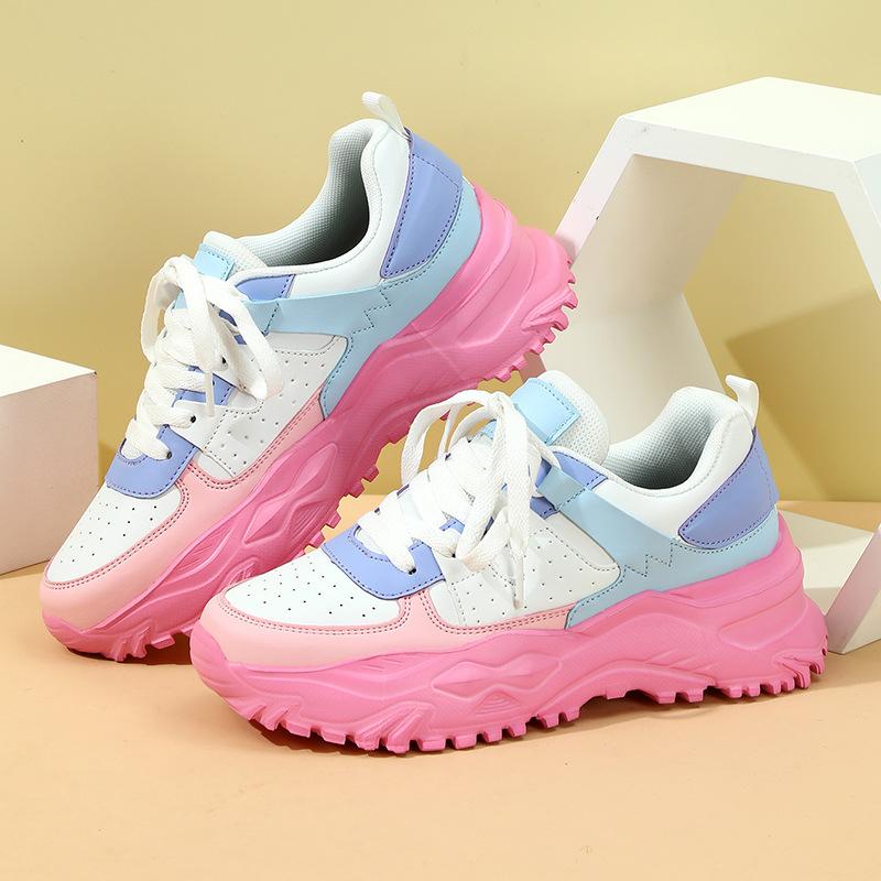 Women Chunky Casual Sneakers Breathable Wedge Platform Trainers Fashion Walking Shoes Size 35-45 Everyday Comfort