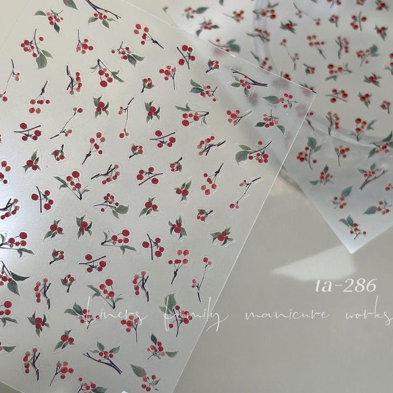 

Lin Er Manicure Red Bean Manicure Stickers Thin Tough Relief Adhesive Mild Luxury Retro Three-Dimensional Jelly Fingernail Decoration Stickers Thin tough ta-286/1 sheet