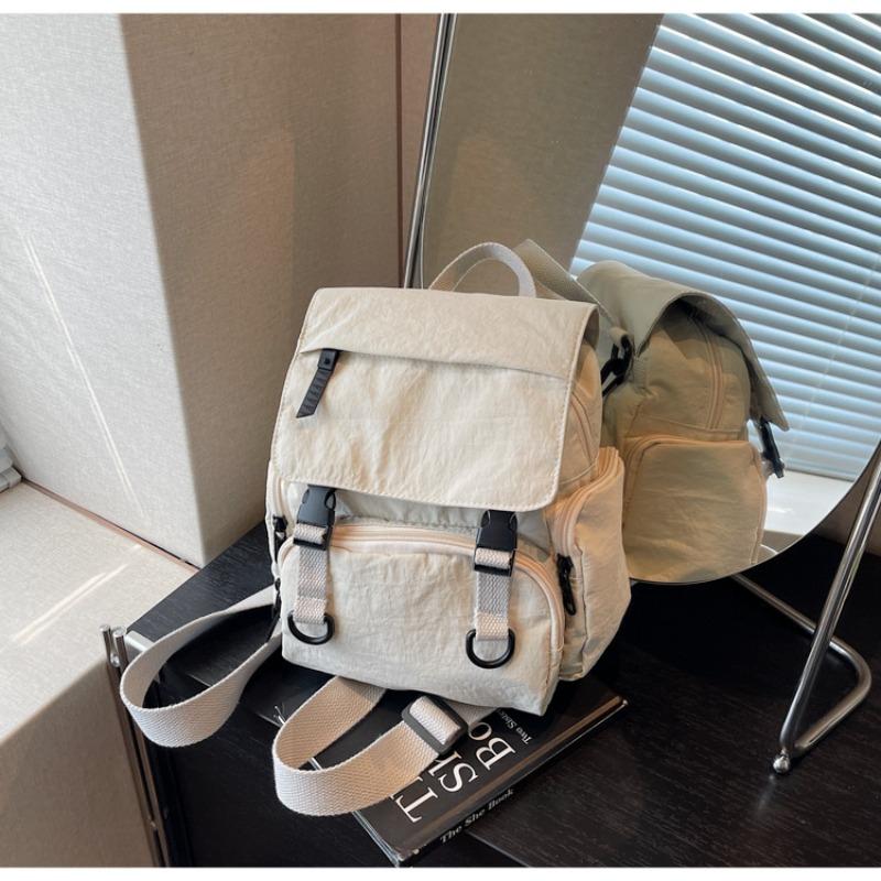 Canvas bag women's large-capacity new summer casual messenger bag multi-functional mountaineering bag backpack