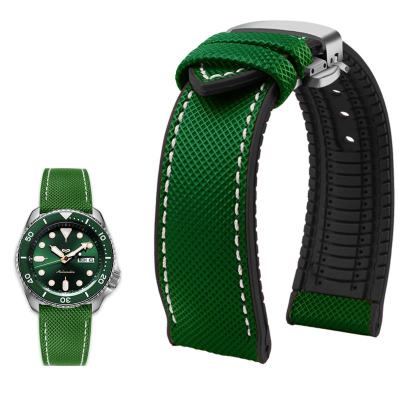 

Classic 20mm 21mm 22mm Canvas Nylon для годинників Seiko Гумовий ремінь водонепроникний ремінець для чоловіків для аксесуарів для годинників Tissot Citizen Mido 21mm