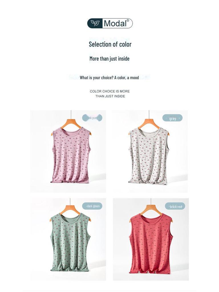 Mamas Sommerpyjama: Leichtes Modal-Set aus Weste und Kurzarm für Frauen mittleren und höheren Alters