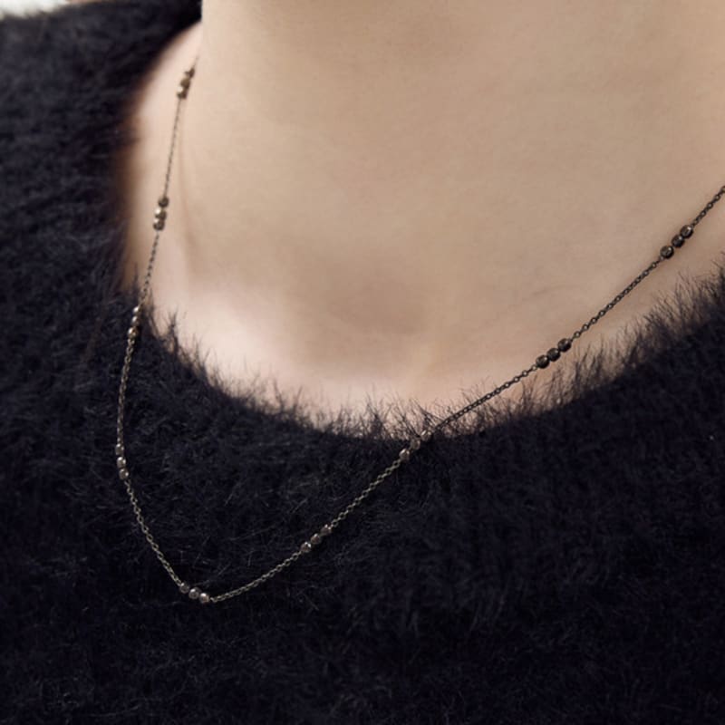L’OMBRILLANT Black Chain Choker Necklace
