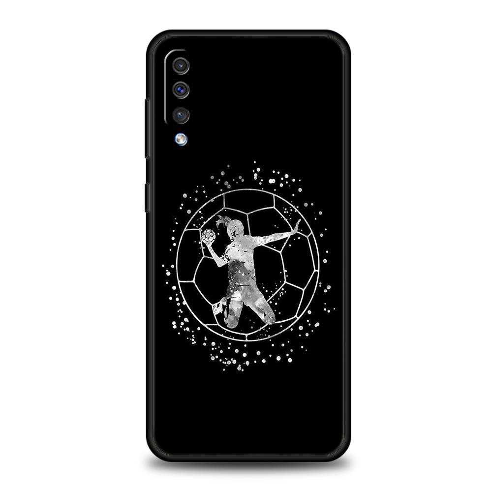 Phone Case For Samsung A24 A12 A14 A32 A50 A70 A20E A20S A10S A22 A30 A40 A34 A54 A42 A52 5G A02S A04s Soft Cover Handball Sport
