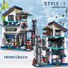 City Street View Seaside 3in1 Holiday Villa Model Construction Blocks DIY Seaside House Architecture Ornament Bricks Playthings