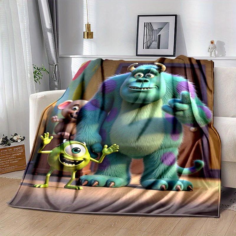 1pc, Soft and Cozy Monster Inc. Plush Blanket, Perfect for All Seasons, Home Decor, Soft Flannel Throw Blanket, Versatile & Cozy for Bedroom, Living R