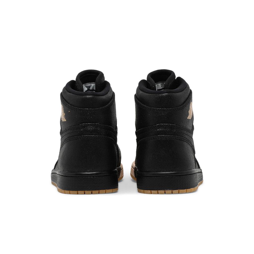 Womens Air Jordan 1 Retro High Premium 'Dipped Toe - Black' (women's sizes) Black / Metallic Gold Vintage Basketball Shoes AH7389 007