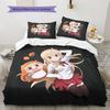 Umaru Doma  Pattern Bedding Quilt Set  Home Decoration  Gift (1 * duvet cover + 2 * pillowcase  without core)