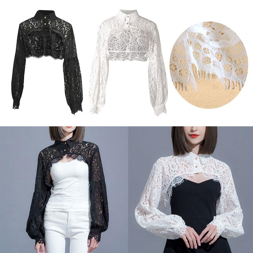 

Аксессуары для одежды, накладной воротник, вышитая блузка, топ со съемным воротником и лацканами, женский женский топ