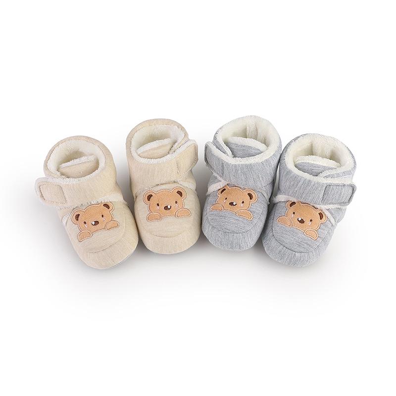 Winter Baby Walker Shoes 0-1 Year Old - Cartoon Warm Velvet Shoes for Boys and Girls