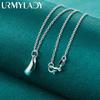 URMYLADY 925 Sterling Silver Water Drop Pendant Necklace For Women Wedding Engagement Fashion Jewelry