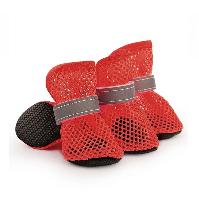 Soft Sole Anti-drop Sports Style Solid Pattern Breathable Mesh All Season Paw Protector Foot Cover for Small Dogs Dog Shoes