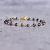 Iolite Beaded Bracelet Blue Gemstone Faceted Beads Bracelet Rosary Stacking Bracelet Water Sapphire Jewelry In Silver Iolite Jewelry