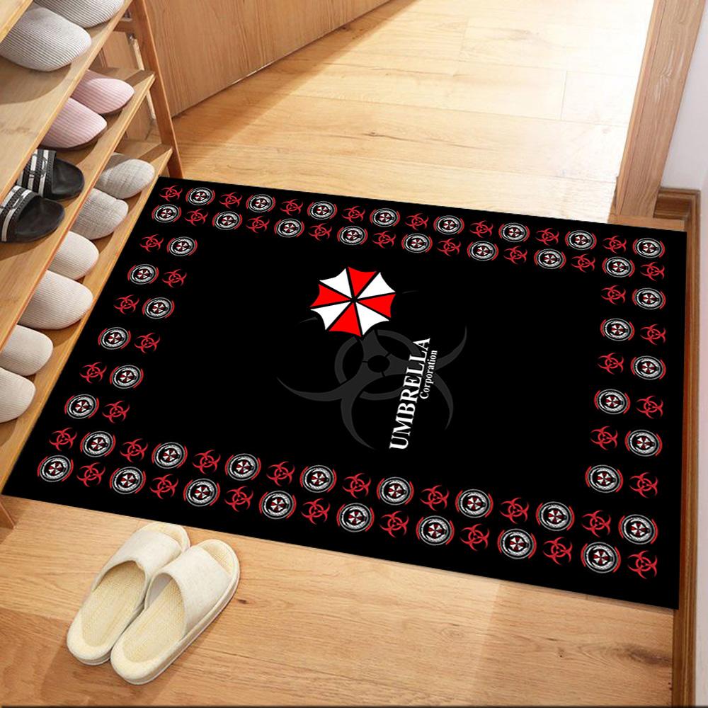 Umbrella Corporation Symbol Square rugs are a great choice for living rooms, bedrooms, home décor, and as gifts.