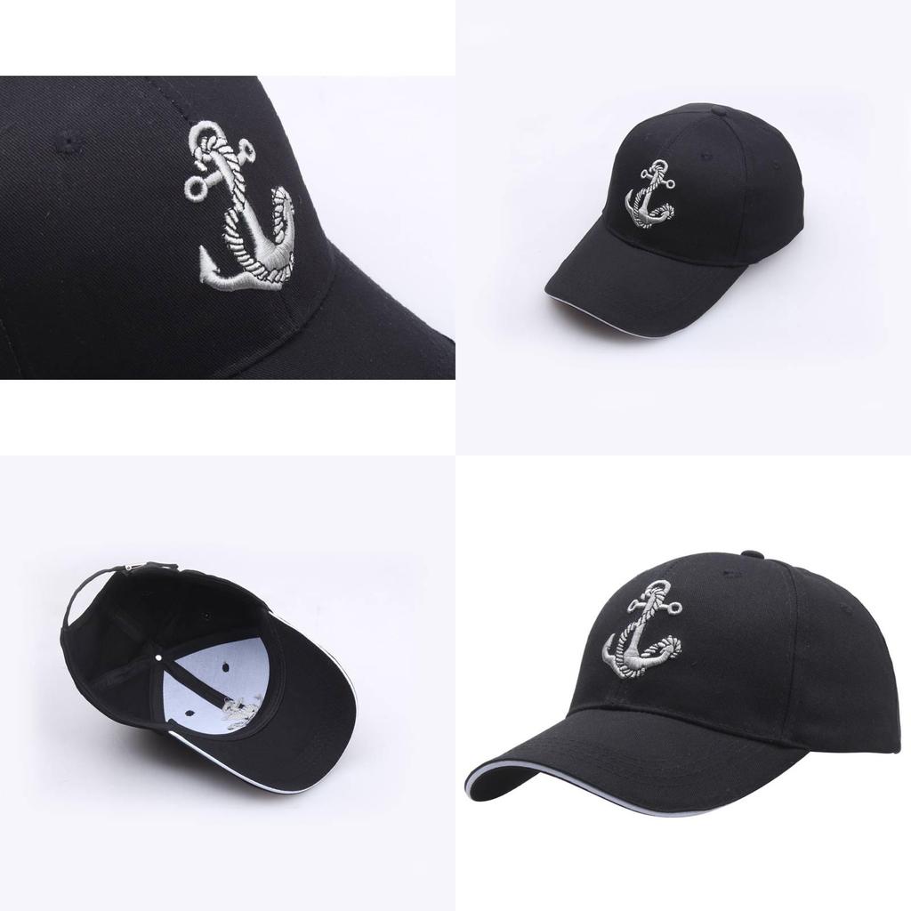 Baseball Cap Waterman Embroidered Anchor Adjustable Hat For Men And Women