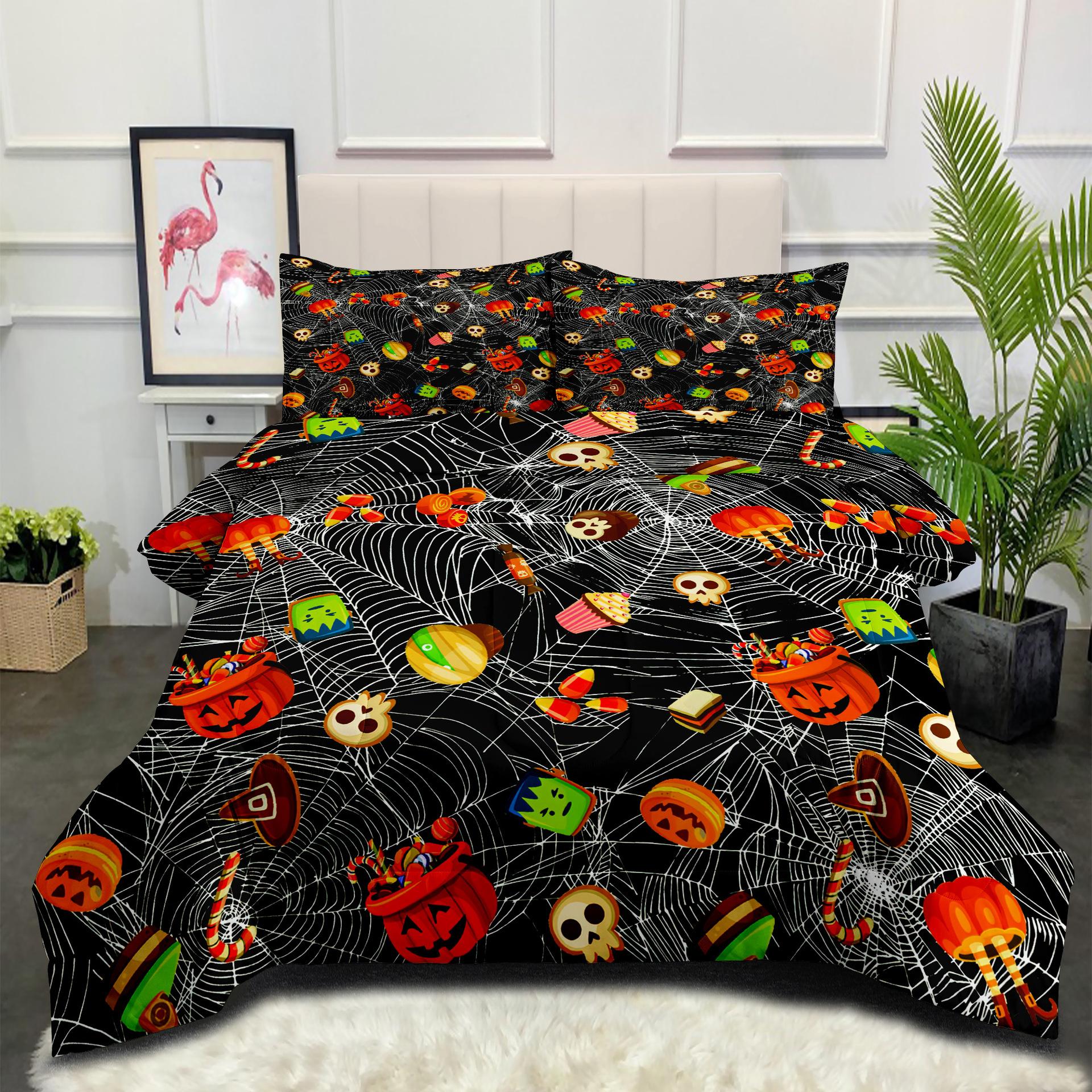 Christmas Digital Print Set - Festive Collection: Oversized Quilt 3-piece Bedding Set (duvet Cover) 140*200cm