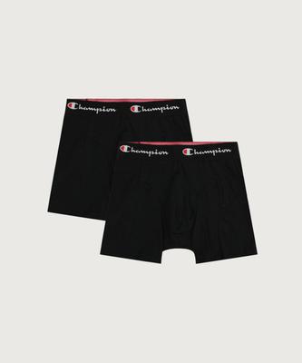 [Champion] Men's Script Logo Trunks 2PACK Black [Shipped from Korea] 100% Authentic