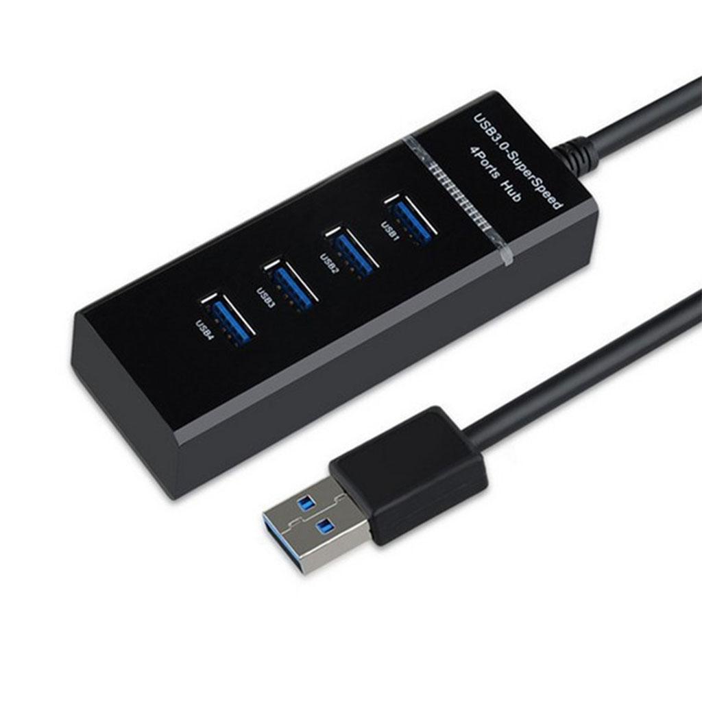 Portable USB 3.0/2.0 Splitter 4 Port USB Hub Power Adapter for Laptop PC Notebook Receiver High-speed Transmission