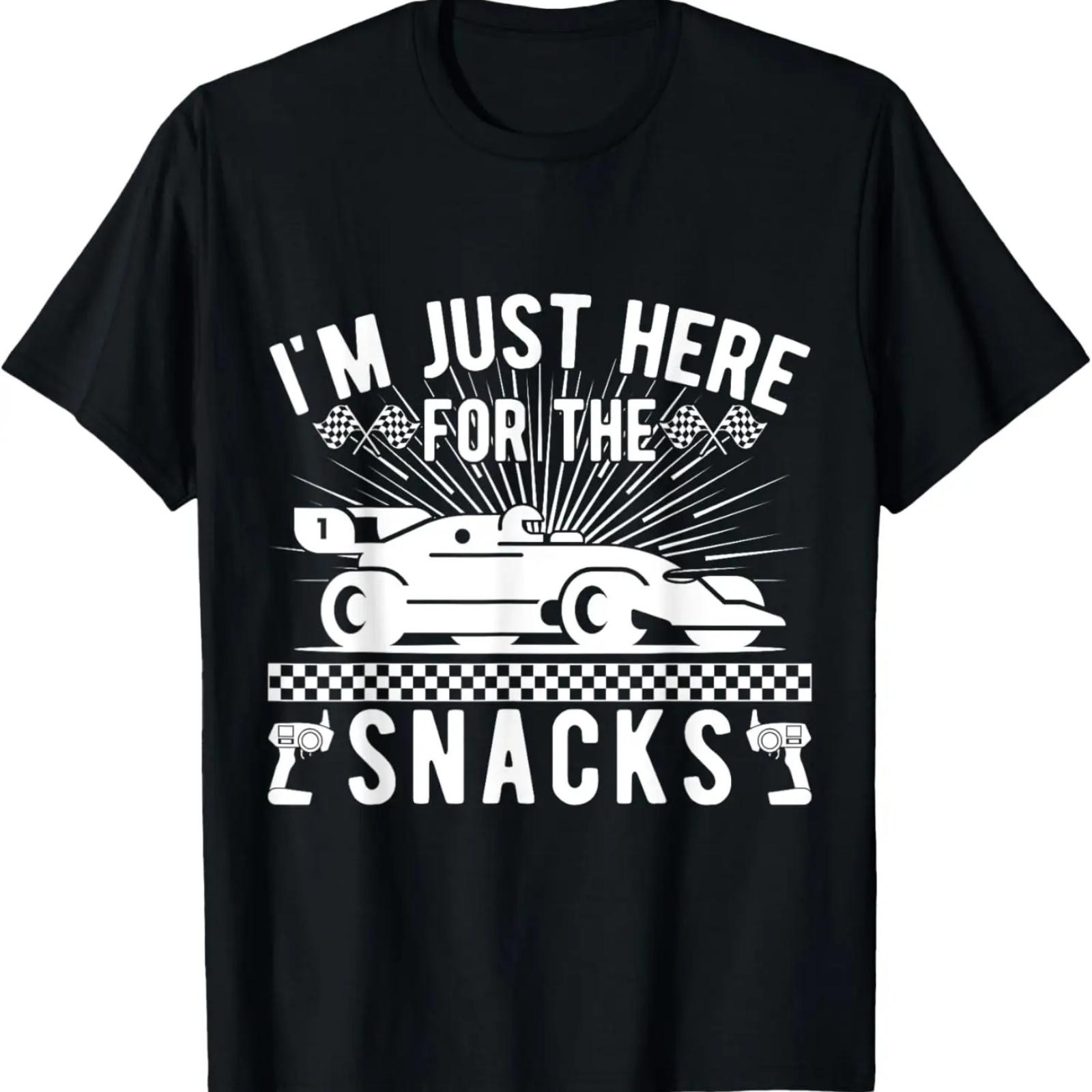 

Just Here For The Slot Cars & Snacks Mini Car Racing T-Shirt XXXXXL чёрный