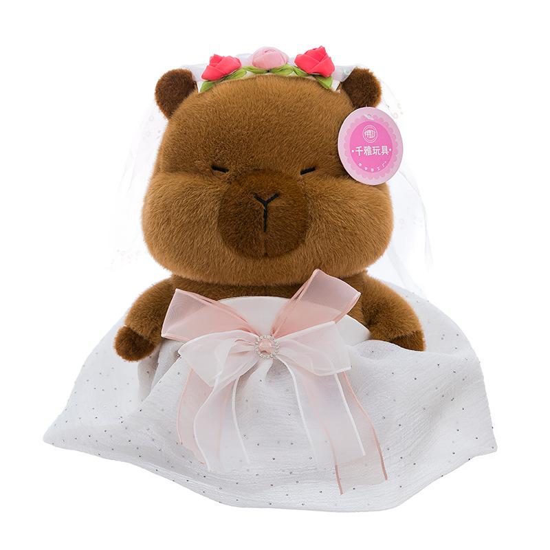 Couple Wedding Dress Capybara Plush Toy 520 Valentine's Day Gift Wedding Bed Press Doll Confession Kapi Doll
