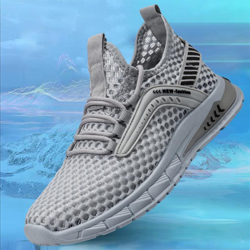 Men's Shoes Spring and Summer New Style Men's Trendy Casual Mesh Breathable Sports Shoes Trendy Running Shoes