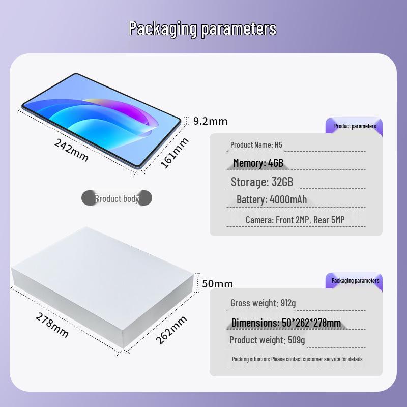 10.1-Inch HD Eye Protection 2-in-1 Tablet for School and Office