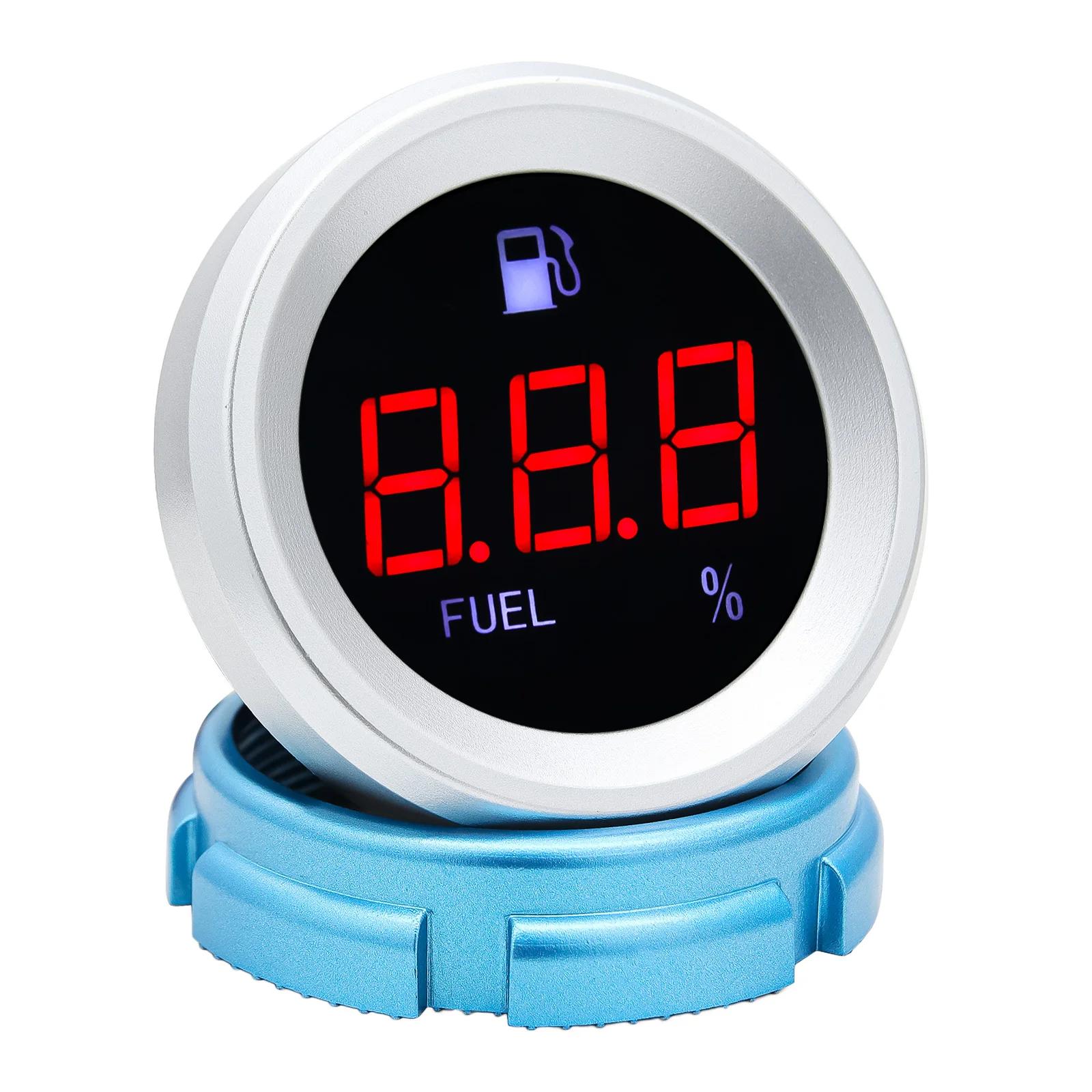 52mm Digital Water Temp Gauge With Warning Alarm 1/8 NPT Sensor Car Accessories Voltmeter Oil Pressure Meter Fuel Level Gauge Fuel Level Gauge