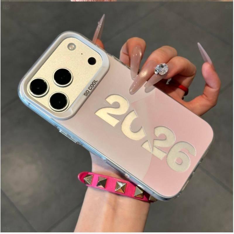 2026 Applicable to Apple 17/16promax mobile phone case, advanced sense Huawei vivoppo Xiaomi 1514 color silver case
