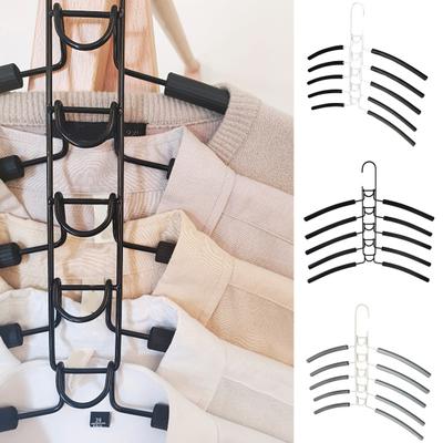 Clothing Hanger Multi-Layer 5-in-1 Anti-slip Design Space Saving Closet Organizer for Shirts Dresses Sweaters