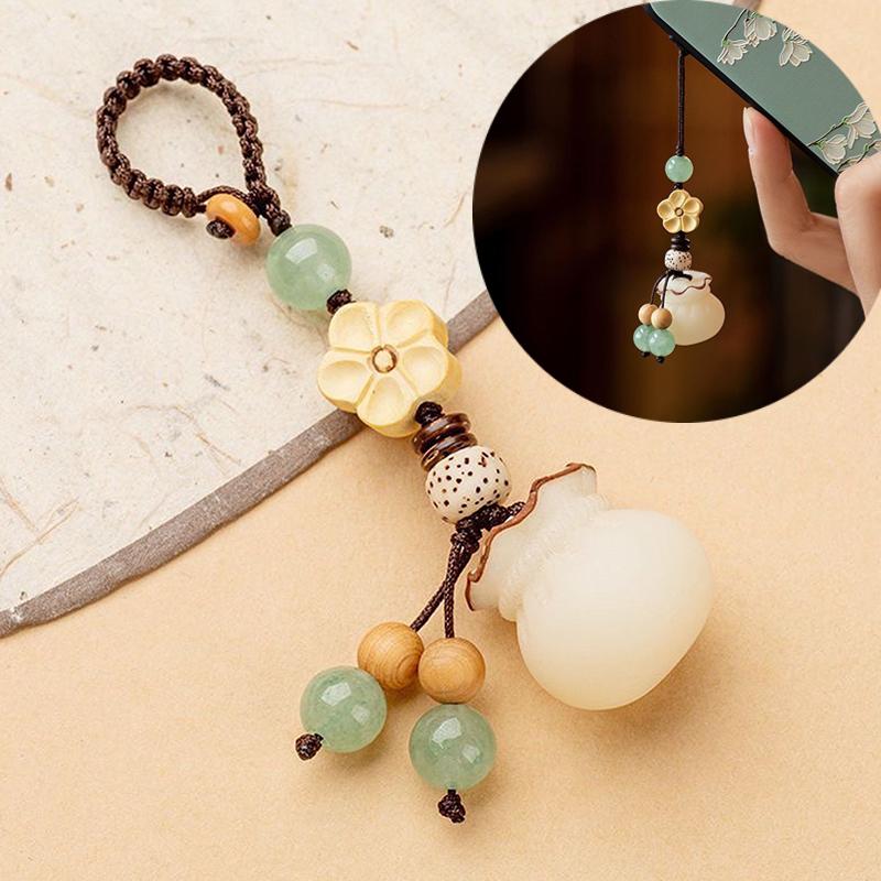 Creative Lucky Bodhi Flower Phone Chain Chinese Good Luck Fortune Bodhi Pendant Phone Charms Decoration