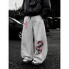 Tokyo Dragon and Plum Blossom Pattern Men's Sports Pants with Elastic Drawstring at the Waist Ideal for Street and Casual Wear