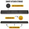 Magnetic Stove Top Shelf Black Silicone 30" Over the Stove Spice Rack Heat Resistant No Hassle Installation Dishwasher Safe Ove