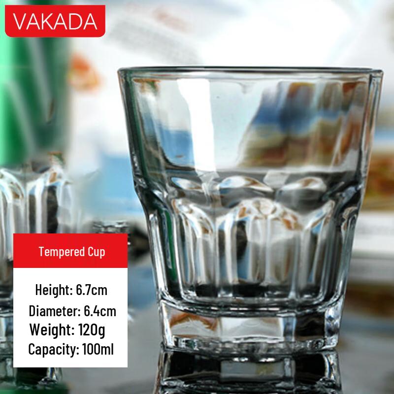 VAKADA Octagonal Glass Beer & Whiskey Tumbler