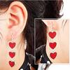 Temperament  Heart Drop Earrings Jewelry Fashion Y2K Small Hoop Earrings