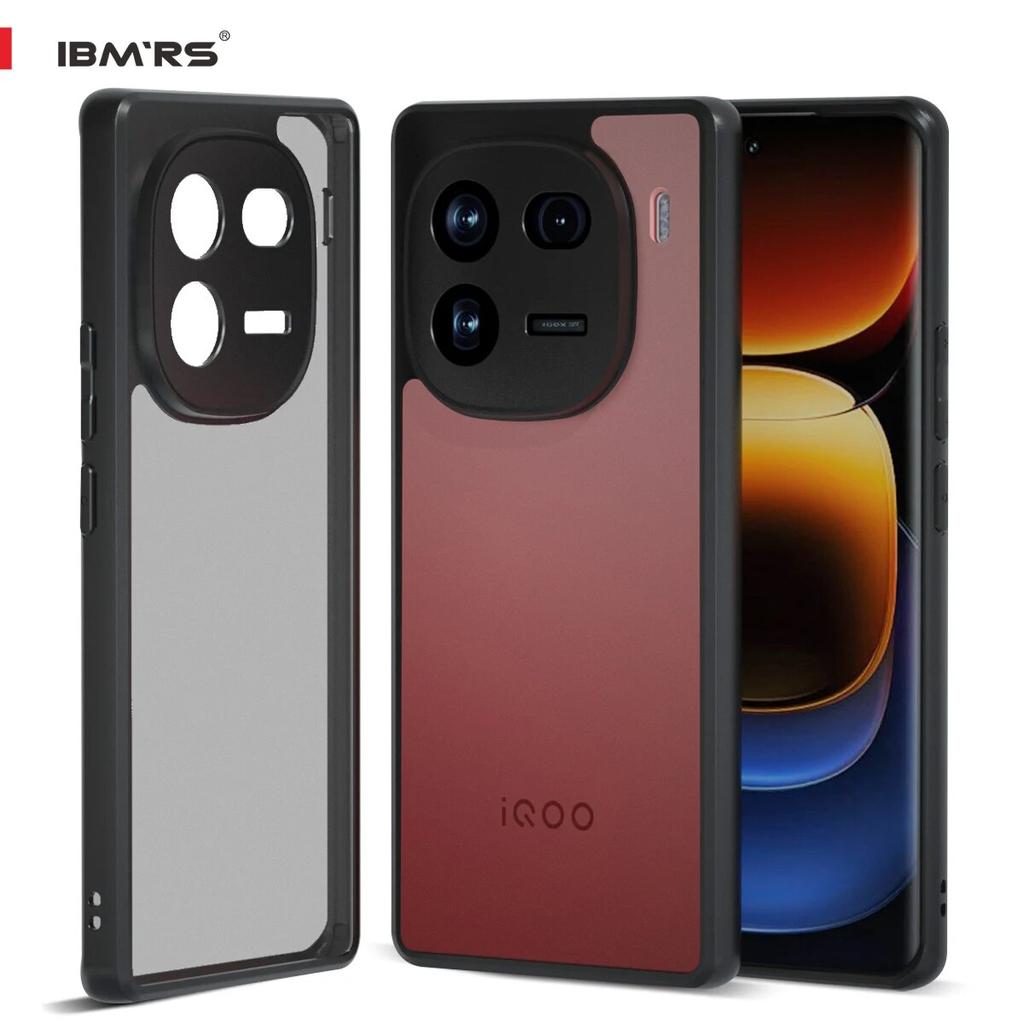 (Comes with Wrist strap)IBMRS (Precise Cutouts for Camera Lenses) For Vivo IQOO 12 Pro Camo Case,Clear Hard Hard Back Shockproof Protective Cover